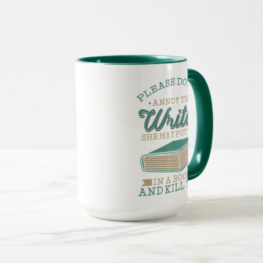 Der Autor-Gag darf nicht beleidigt werden Tasse (VorderseiteRechts)