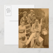 Der Autor Leo Tolstoi mit seiner Familie Postkarte (Vorne/Hinten)
