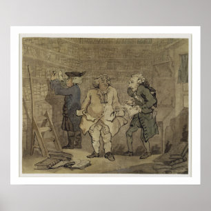 Der Autor und sein Herausgeber, 1784 (grau waschen Poster