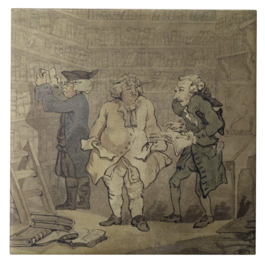 Der Autor und sein Verleger, 1784 (graue Wäsche Fliese (Vorderseite)