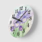 Der Autumn Circus und Art Deco Iris' Runde Wanduhr (Winkel)