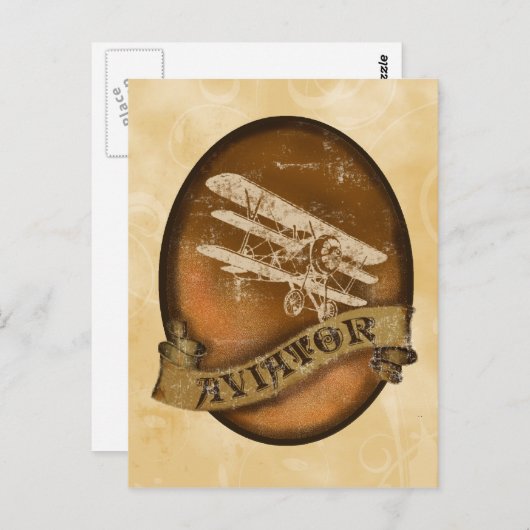 Der Aviator Postkarte (Vorne/Hinten)