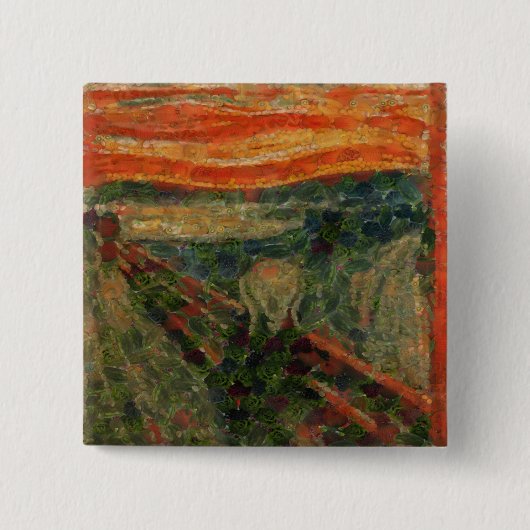 Der Avocado Scream Fine Art Vegan Spoof Button (Vorderseite)