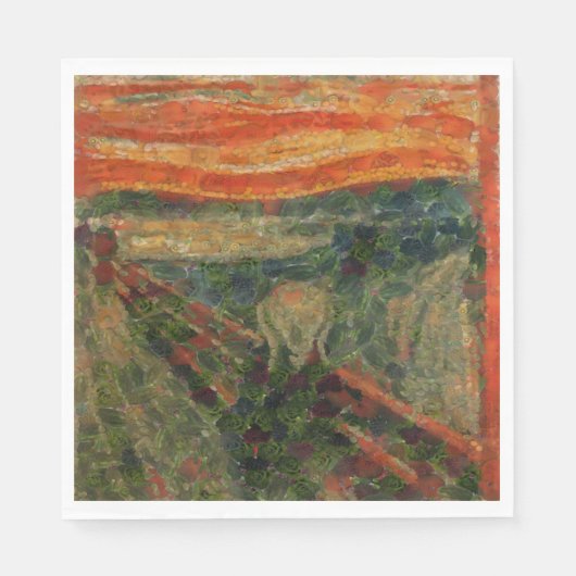 Der Avocado Scream Fine Art Vegan Spoof Serviette (Vorderseite)