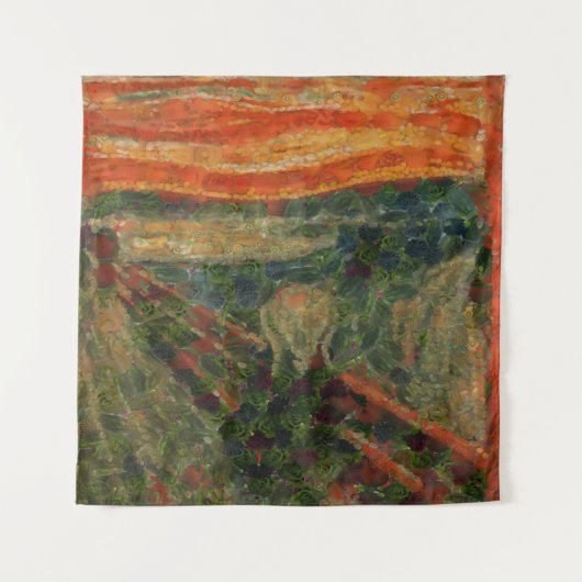 Der Avocado Scream Fine Art Vegan Spoof Wandteppich (Vorderseite)