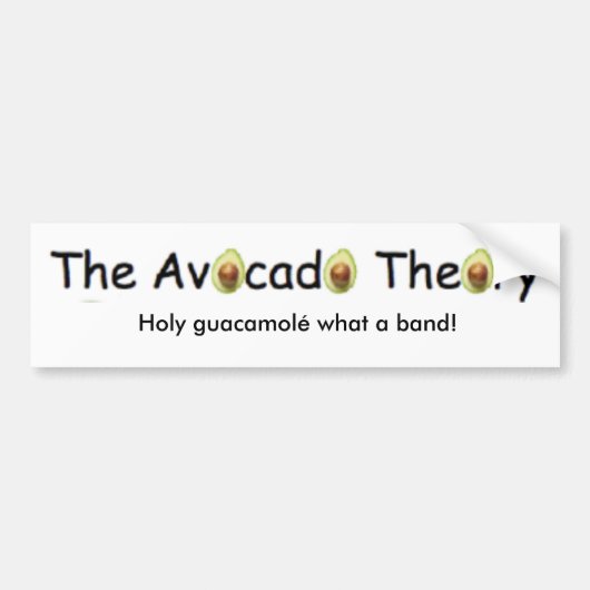 Der Avocado-Theorie-Autoaufkleber Autoaufkleber (Vorne)