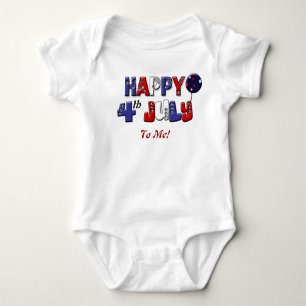 Der Babys 4. zuerst von Tag Julis Independenece Baby Strampler