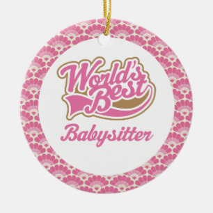 Der Babysitter-Geschenk-Verzierung der Welt beste Keramik Ornament
