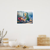 "der Babysitter". Schlafsäugling Poster (Küche)