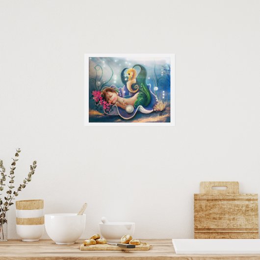 "der Babysitter". Schlafsäugling Poster (Küche)