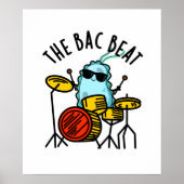 Der Bac Beat Funny Drummer Bacteria Pub Poster (Vorne)