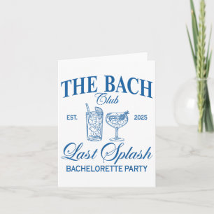 Der Bach Club 2025 Letzte Splash Beach Bachelorett Karte