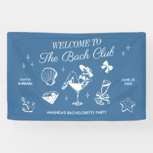 Der Bach Club Beach Wedding Junggeselinnen-Abschie Banner