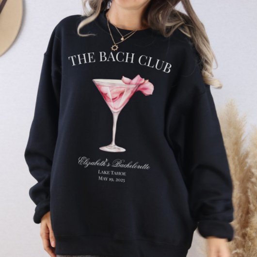 Der Bach Club Pink Cocktail Black Sweatshirt