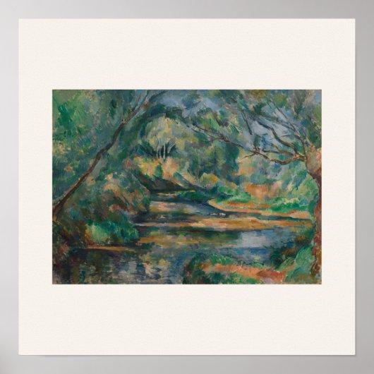 Der Bach - Impressionistischer Poster im Quadratfo (Vorne)