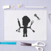 Der Bäcker schüttelt seine Utensils / Werkzeuge Seidenpapier (Handwerk)