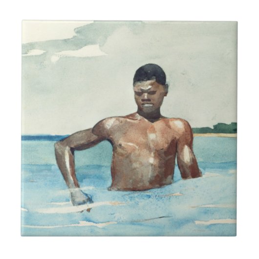 Der Badegast, 1899 Fliese (Vorderseite)