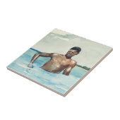 Der Badegast, 1899 Fliese (Seite)