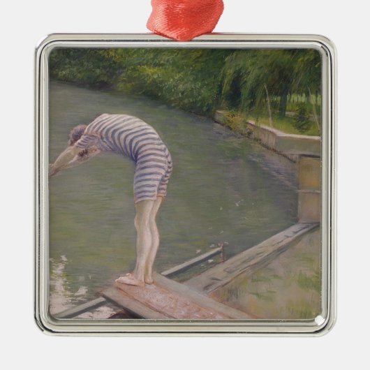 Der Badegast oder der Taucher, 1877 Silbernes Ornament (Vorne)