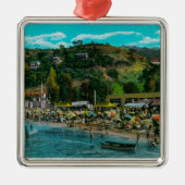 Der Baden-Strand bei Avalon, Catalina-Insel Ornament Aus Metall (Vorne)