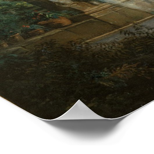 Der Badepool - Hubert Robert Poster (Ecke)