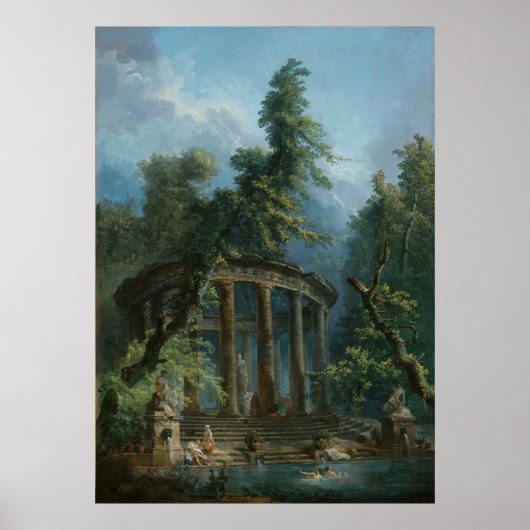 Der Badepool - Hubert Robert Poster (Vorne)