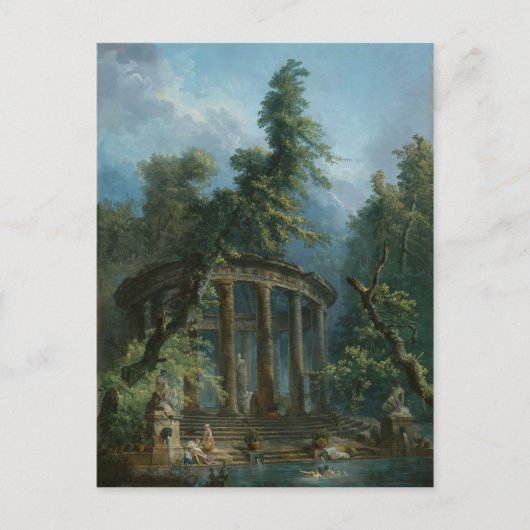 Der Badepool - Hubert Robert Postkarte (Vorderseite)