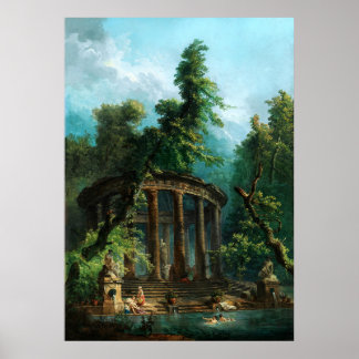Der Badepool von Hubert Robert Poster