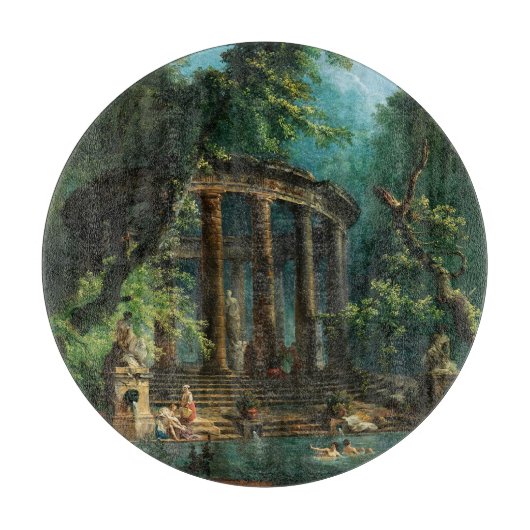 Der Badepool von Hubert Robert Schneidebrett (Vorderseite)
