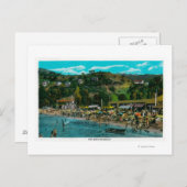Der Badestrand von Avalon, Katalina Postkarte (Vorne/Hinten)