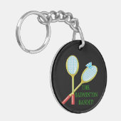 Der Badminton-Bandit Schlüsselanhänger (Vorderseite links)