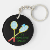 Der Badminton-Bandit Schlüsselanhänger (Rückseite)
