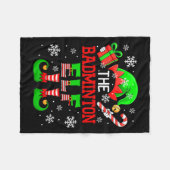 Der Badminton-Christmas-Elf-Matching-Player-Fan-Fa Fleecedecke (Vorderseite (Horizontal))