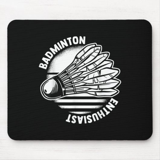 Der Badminton-Enthusiast Shuttle Badminton Schläge Mousepad (Vorne)