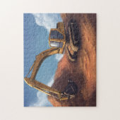 Der Bagger bei der täglichen Arbeit Puzzle (Vertikal)