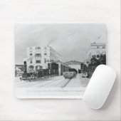 Der Bahnhof des Zugs Berlin-Potsdam Mousepad (Mit Mouse)