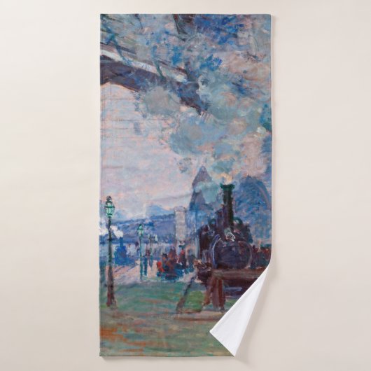 Der Bahnhof Saint-Lazare, Monet Badehandtuch (Badehandtuch)