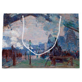 Der Bahnhof Saint-Lazare, Monet Large Gift Bag Große Geschenktüte (Vorderseite)