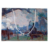 Der Bahnhof Saint-Lazare, Monet Large Gift Bag Große Geschenktüte (Rückseite)