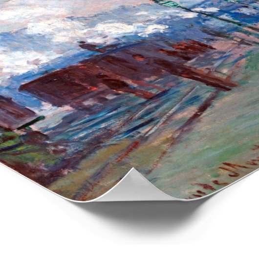 Der Bahnhof Saint-Lazare, Monet Poster (Ecke)