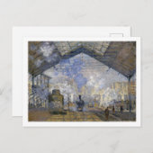 Der Bahnhof Saint-Lazare, Monet Postkarte (Vorne/Hinten)