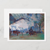 Der Bahnhof Saint-Lazare, Monet Postkarte (Vorne/Hinten)