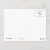 Der Bahnhof - Schwarz-Weiß-Entwurf Postkarte (Rückseite)