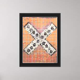 Der Bahnübergang Stretch Canvas Print Leinwanddruck