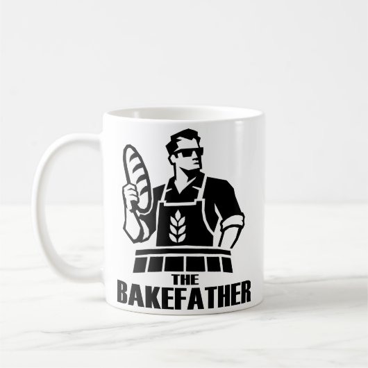 Der Bakefather Lustiger Bäcker Becher Kaffeetasse (Links)