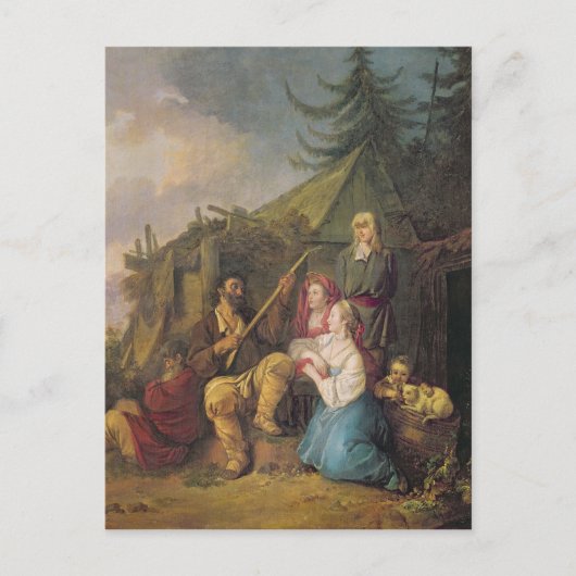 Der Balalaika-Spieler, 1764 Postkarte (Vorderseite)