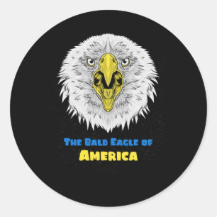 Der Bald-Adler der Amerikaner - US-Emblem Runder Aufkleber