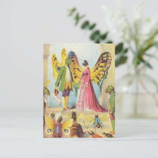 Der Ball der Schmetterlinge Postkarte (Stehend Vorderseite)