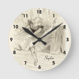 Der Ballett-Tänzer, Toulouse-Lautrec Runde Wanduhr