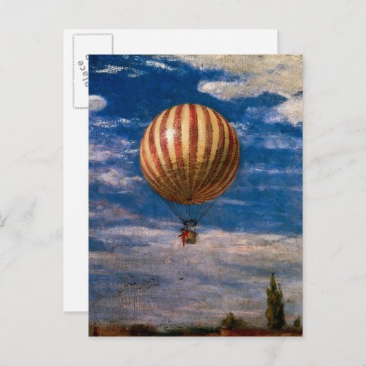Der Ballon, 1878 Postkarte (Vorne/Hinten)